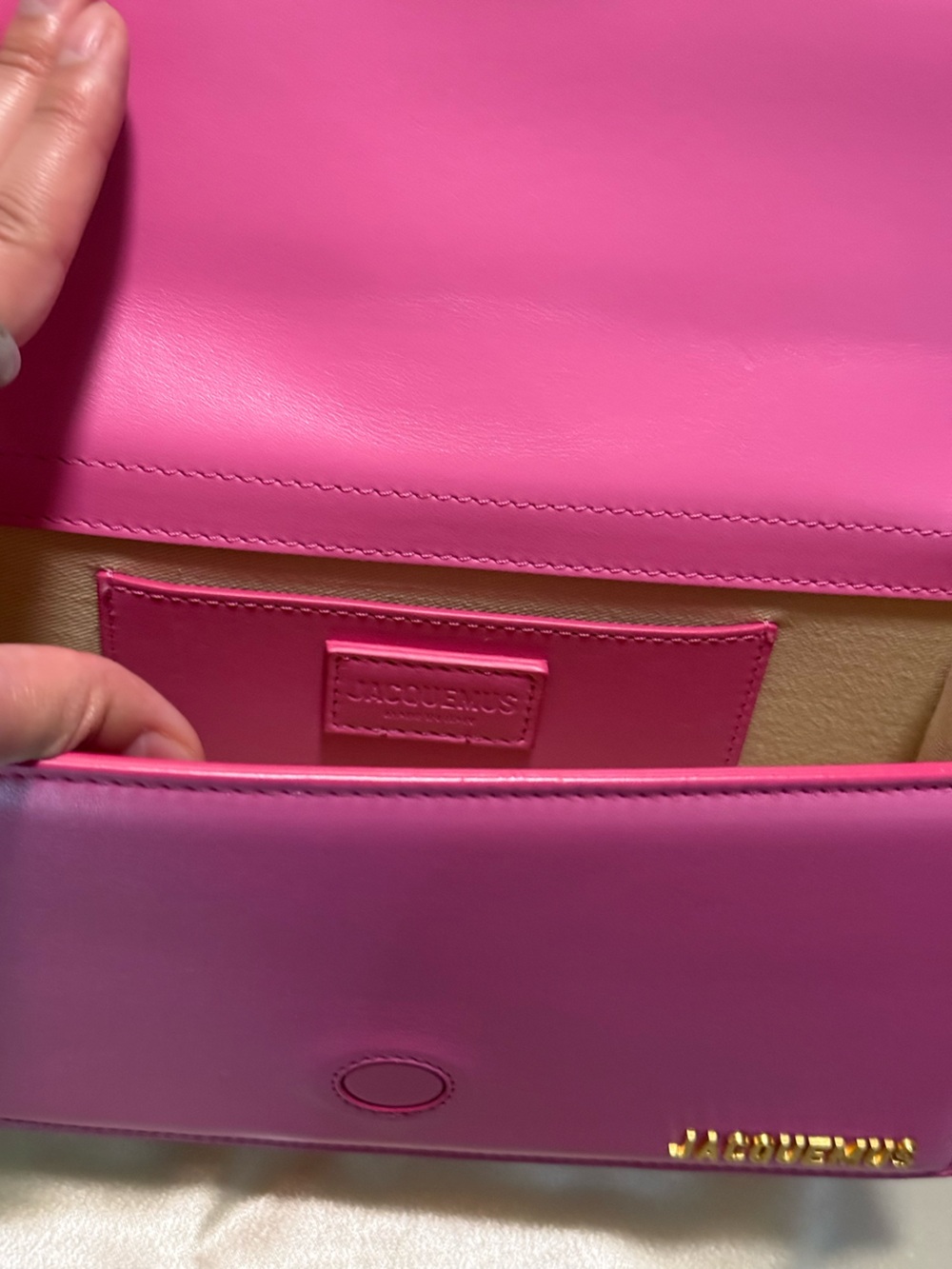 AUTHENTIC Jacquemus Le Grande Bambino Fuchsia Pink - Picture 9 of 10